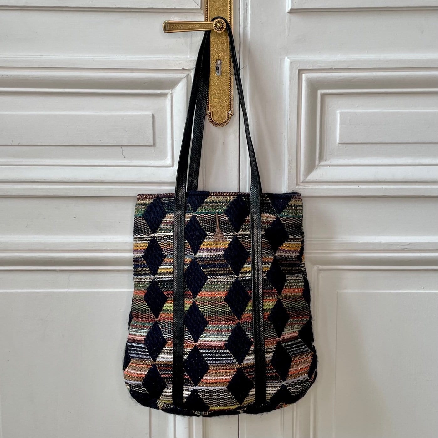 Sac Honorine en tweed multicolore tissé et fabriqué en France
