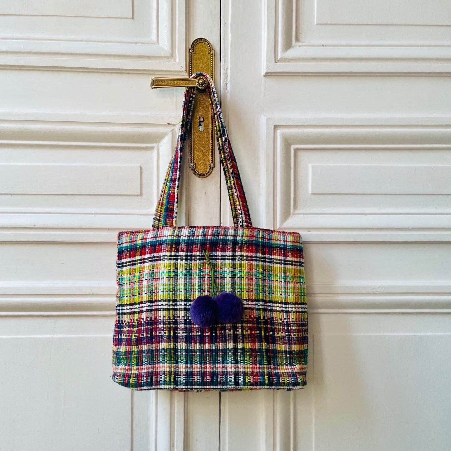 Sac Vincent en tweed multicolore tissé et fabriqué en France