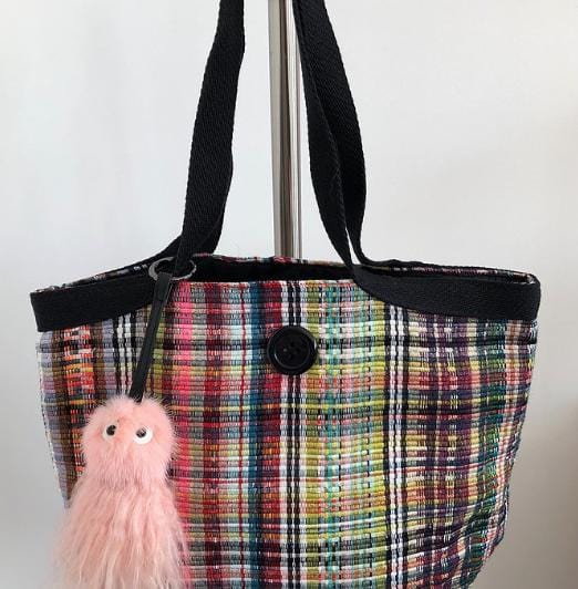 Sac François en tweed multicolore tissé et fabriqué en France