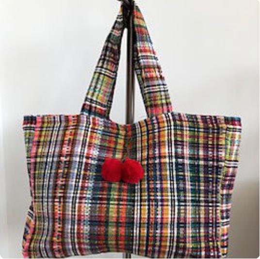Sac Justine en tweed multicolore tissé et fabriqué en France