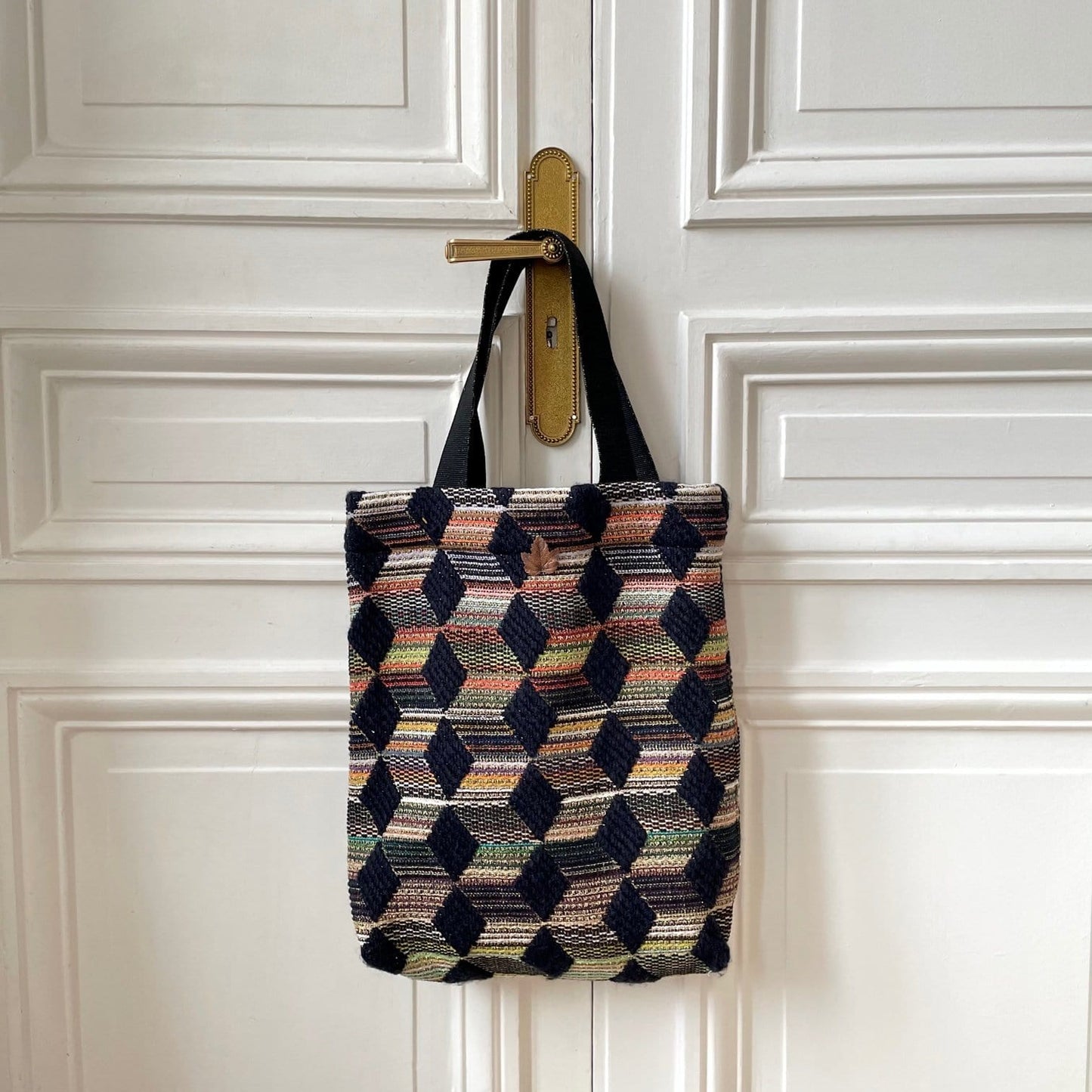 Sac Vivien en tweed multicolore tissé et fabriqué en France
