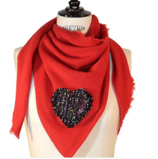 Triangle frangé Evesome maille serrée 100% cachemire - Evesome triangle fringed tight mesh 100% cashmere