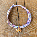 Bracelet Evesome x Le Petit Lien de Paris en Liberty de coton et acier inoxydable doré