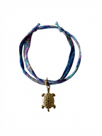 Bracelet Evesome x Le Petit Lien de Paris en Liberty de coton et acier inoxydable doré