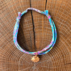 Bracelet Evesome x Le Petit Lien de Paris en Liberty de coton et acier inoxydable doré