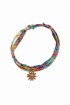 Bracelet Evesome x Le Petit Lien de Paris en Liberty de coton et acier inoxydable doré