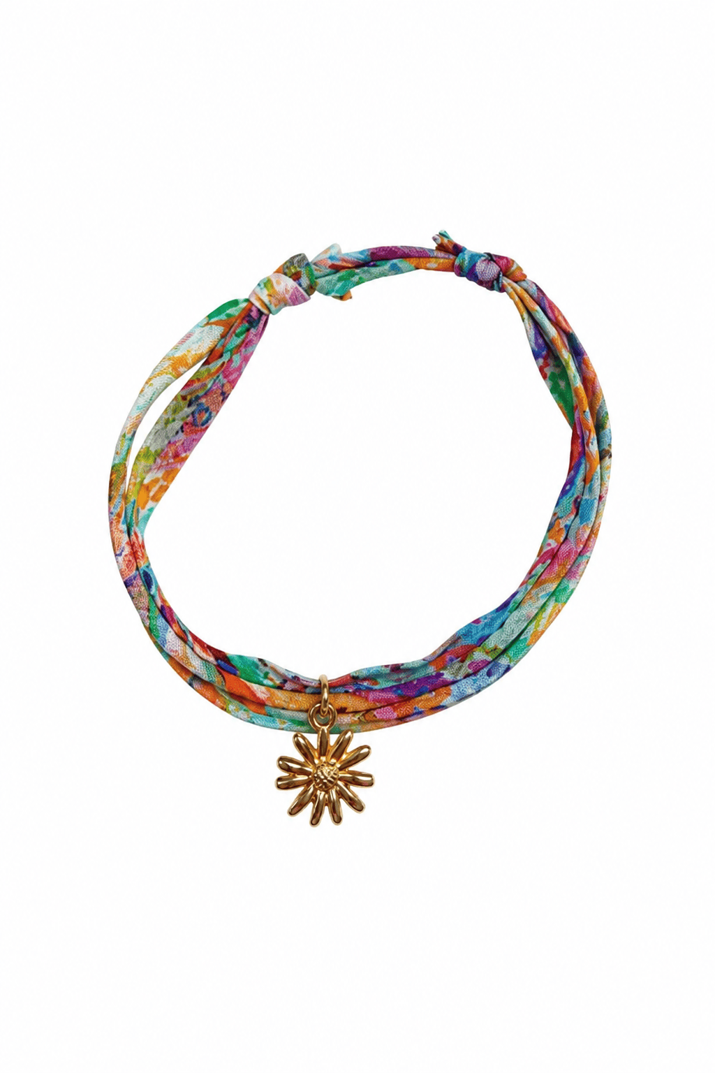 Bracelet Evesome x Le Petit Lien de Paris en Liberty de coton et acier inoxydable doré