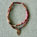 Bracelet Evesome x Le Petit Lien de Paris en Liberty de coton et acier inoxydable doré