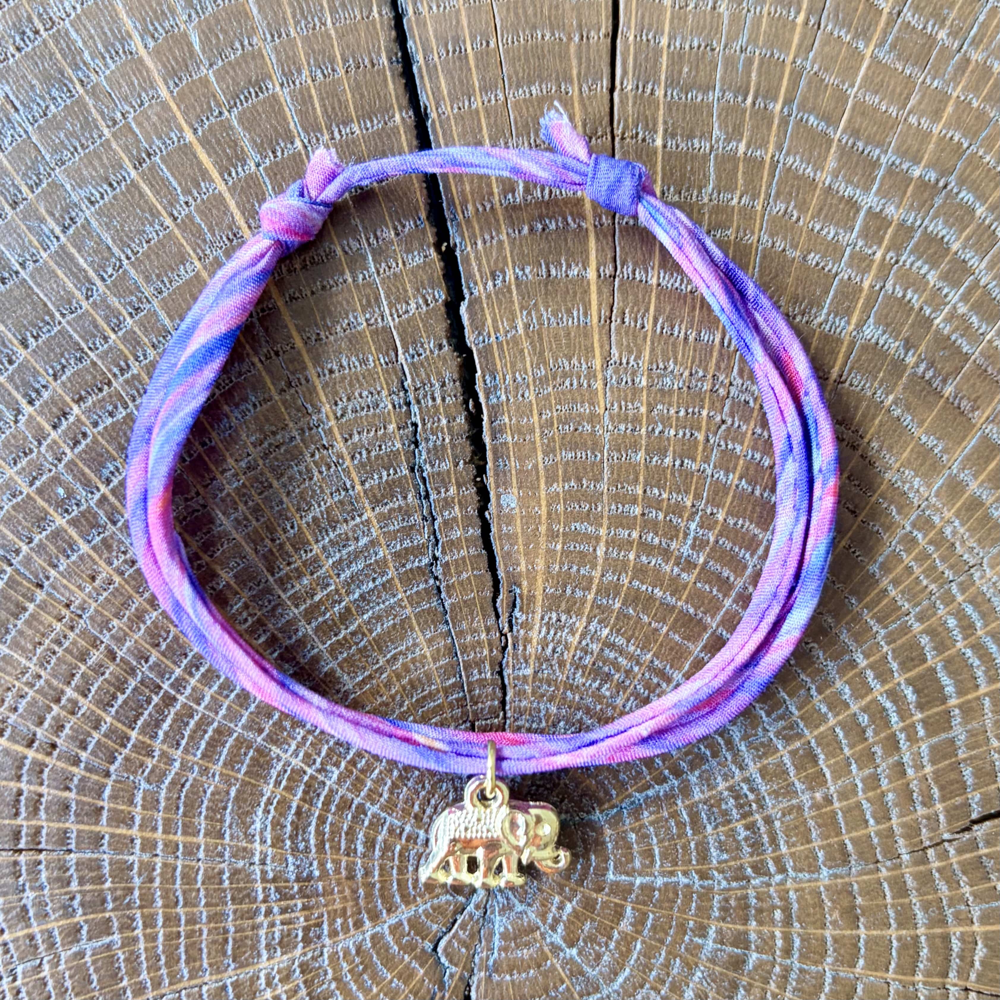 Bracelet Evesome x Le Petit Lien de Paris en Liberty de coton et acier inoxydable doré