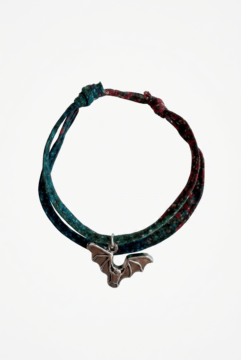Bracelet Evesome x Le Petit Lien de Paris en Liberty de coton et acier inoxydable argenté