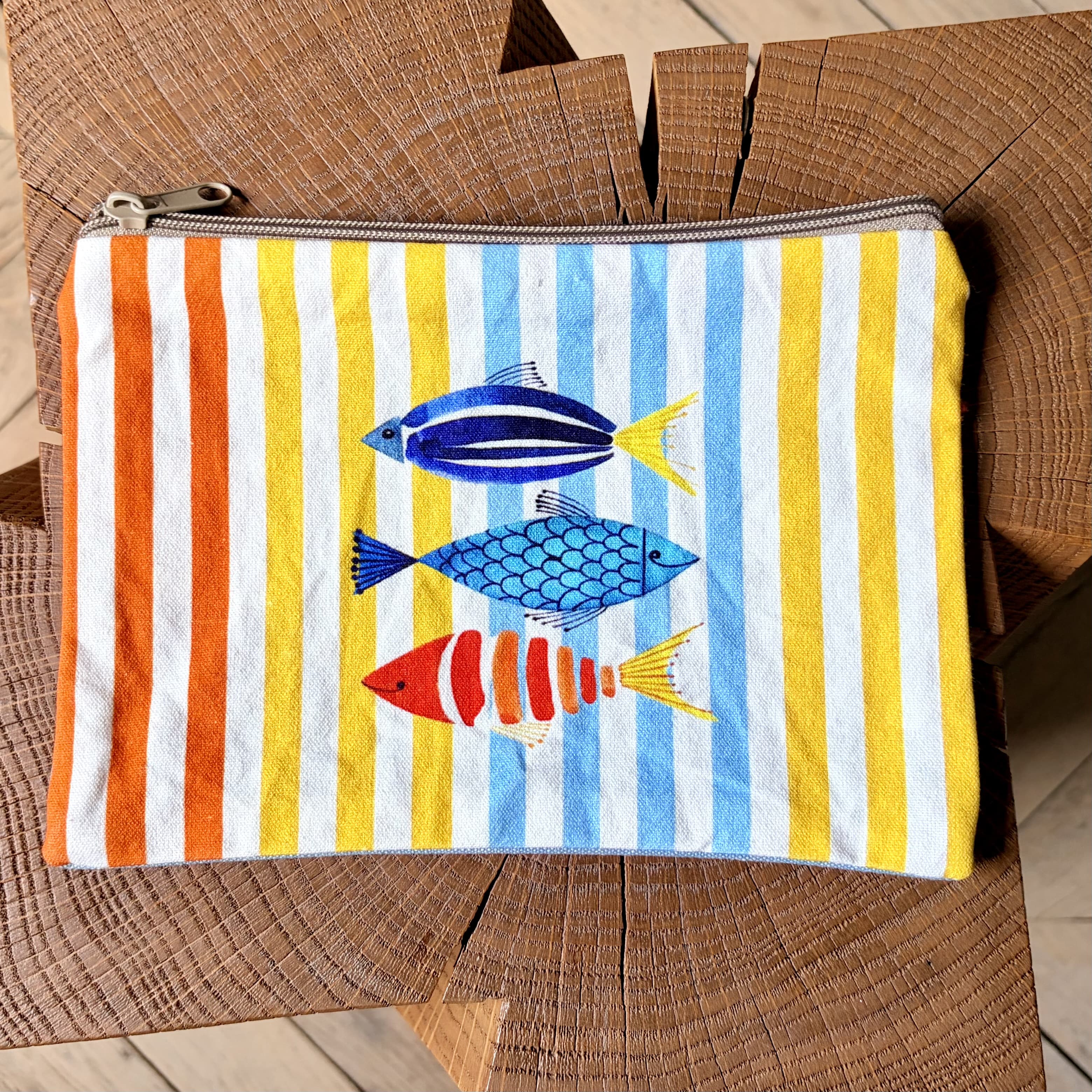 Grande pochette plate 3 thons 22x15 cm