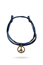 Bracelet Evesome x Le Petit Lien de Paris en Liberty de coton et acier inoxydable doré