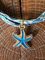 Bracelet Evesome x Le Petit Lien de Paris en Liberty de coton et acier inoxydable doré