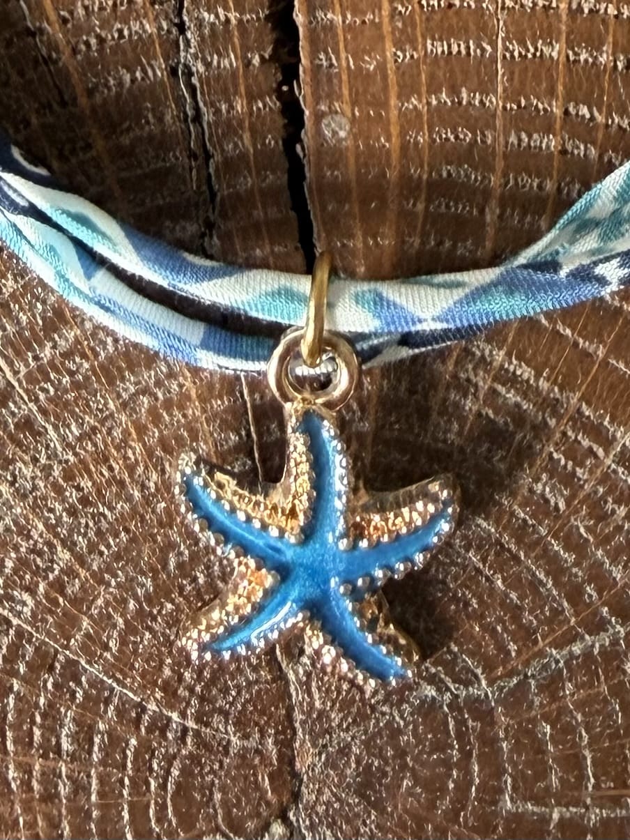 Bracelet Evesome x Le Petit Lien de Paris en Liberty de coton et acier inoxydable doré