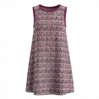Robe en tweed multicolore sans manches fabriquée en France
