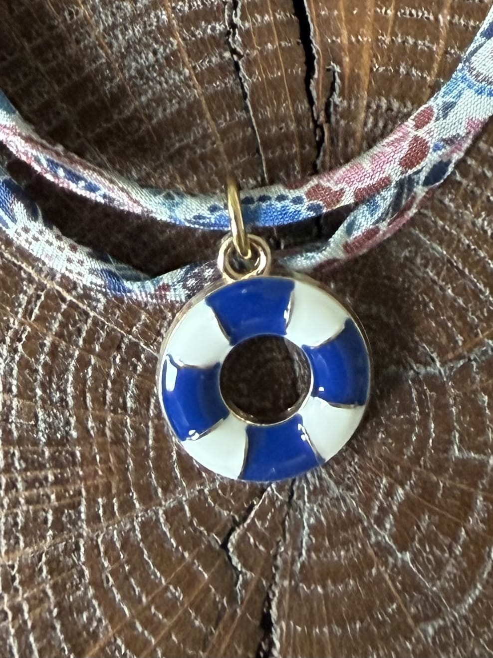 Bracelet Evesome x Le Petit Lien de Paris en Liberty de coton et acier inoxydable doré