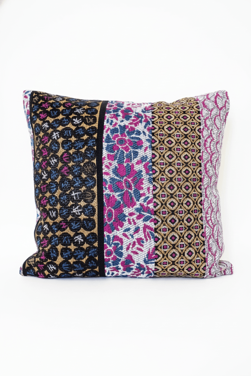Coussin 50x50cm en tweed tissé et fabriqué en France