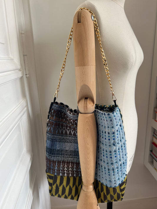 Sac Multisacs Aurélie en tweed patchwrok