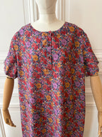 Robe longue à manches courtes fabriquée en France