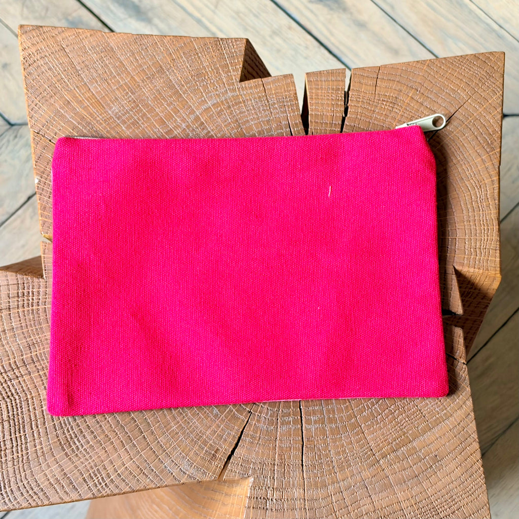 Grande pochette plate piment 22x15 cm