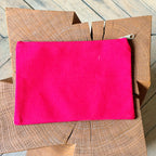 Grande pochette plate piment 22x15 cm