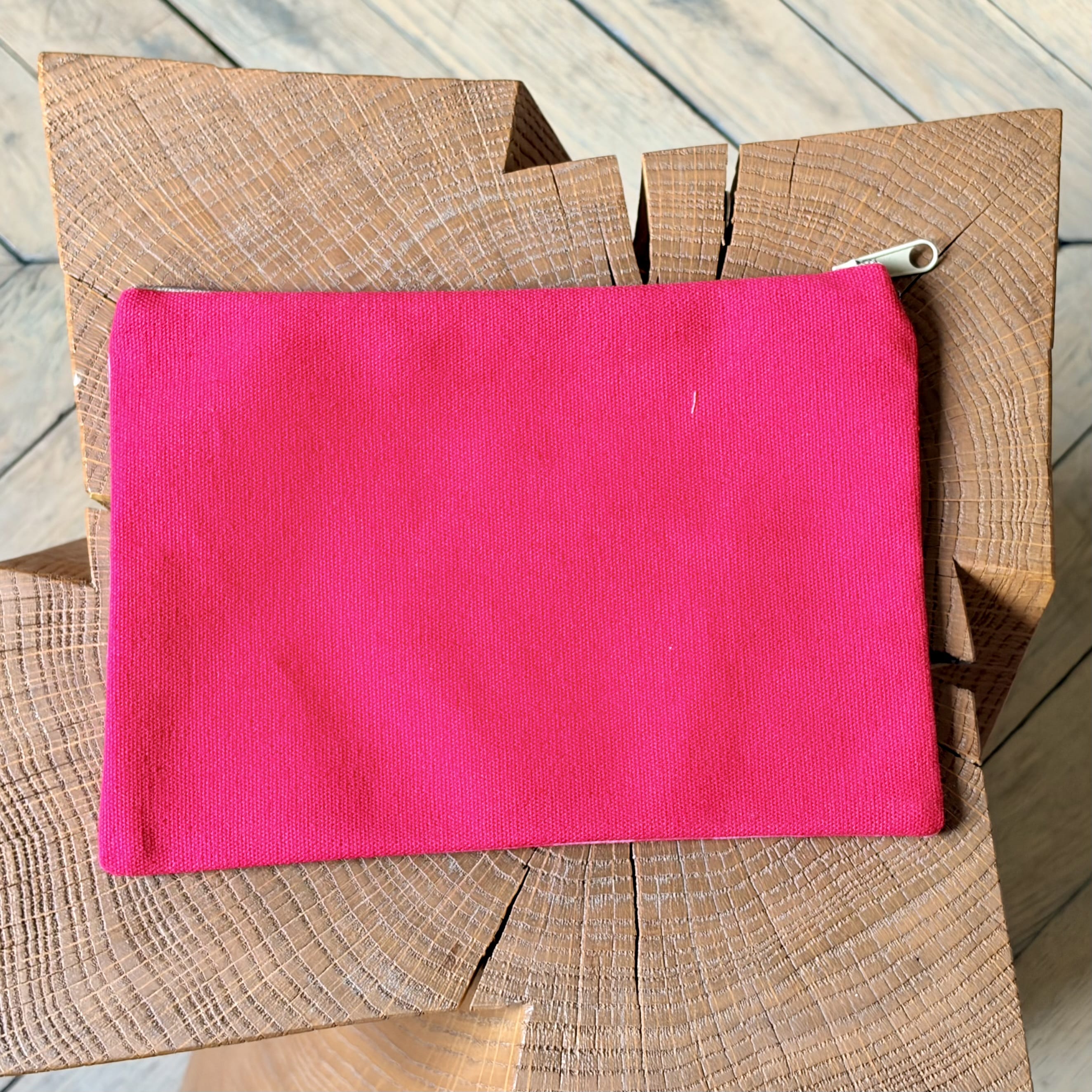 Grande pochette plate piment 22x15 cm