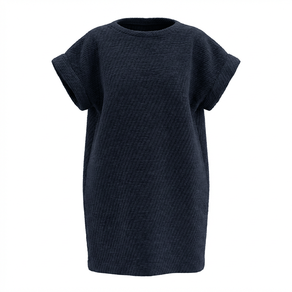 Robe en tweed carbone tissé et fabriquée en France