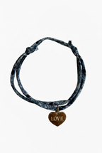 Bracelet Evesome x Le Petit Lien de Paris en Liberty de coton et acier inoxydable doré