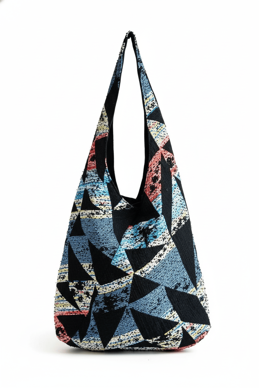 Sac Alice en tweed perroquets turquoise, rose, jaune et marine