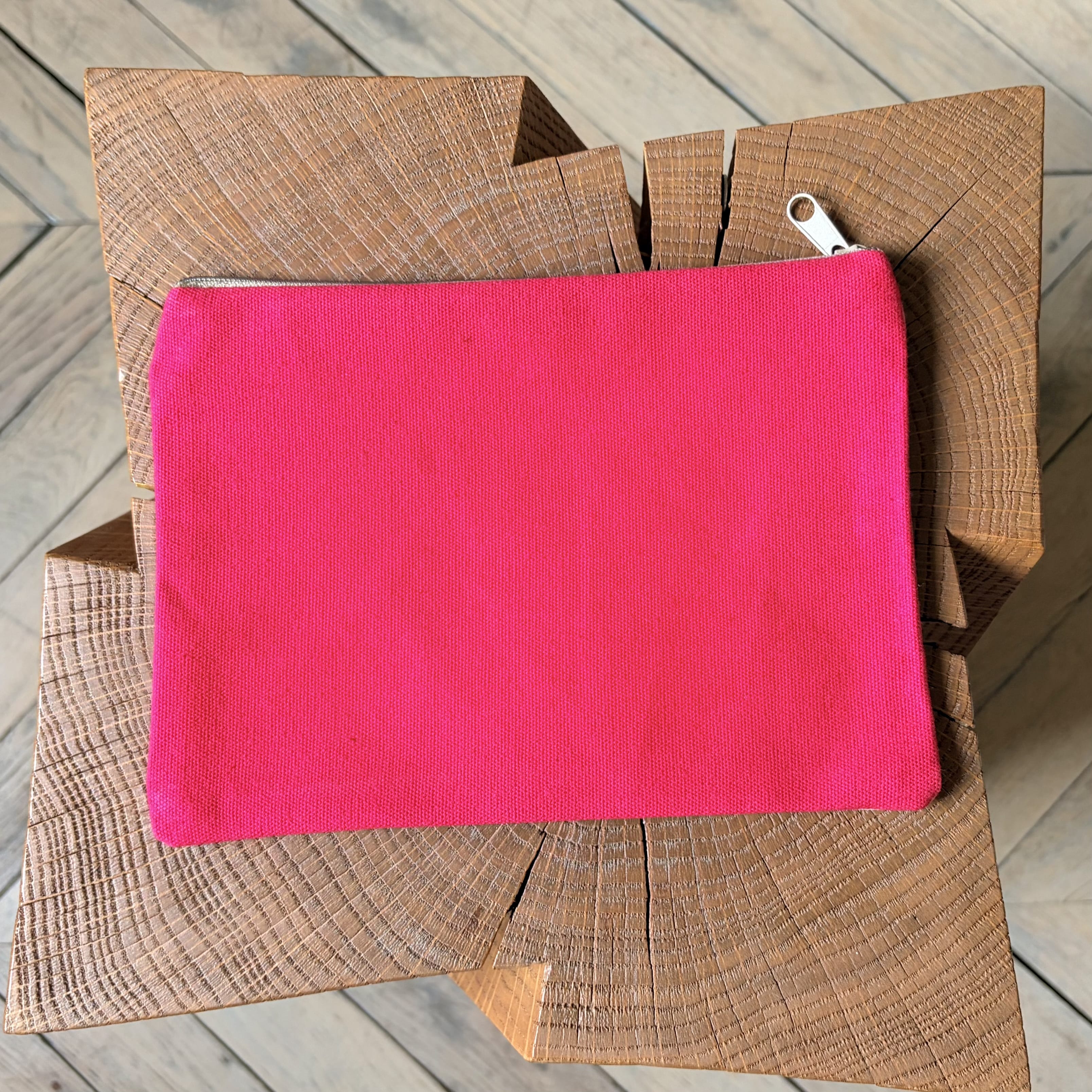 Grande pochette homard rayures rose 22x15 cm