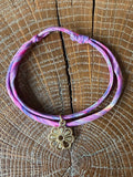 Bracelet Evesome x Le Petit Lien de Paris en Liberty de coton et acier inoxydable doré