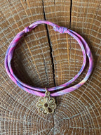 Bracelet Evesome x Le Petit Lien de Paris en Liberty de coton et acier inoxydable doré