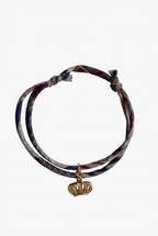 Bracelet Evesome x Le Petit Lien de Paris en Liberty de coton et acier inoxydable doré