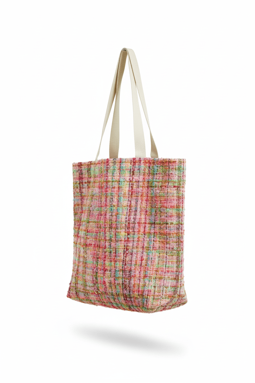 Sac Vivien en tweed multicolore tissé et fabriqué en France