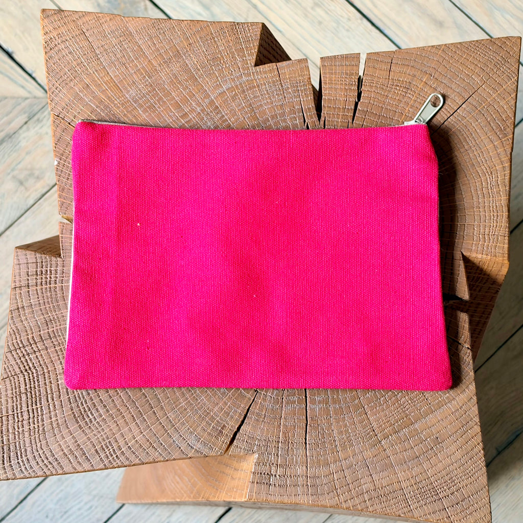 Grande pochette plate orange sanguine 22x15 cm