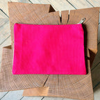 Grande pochette plate orange sanguine 22x15 cm