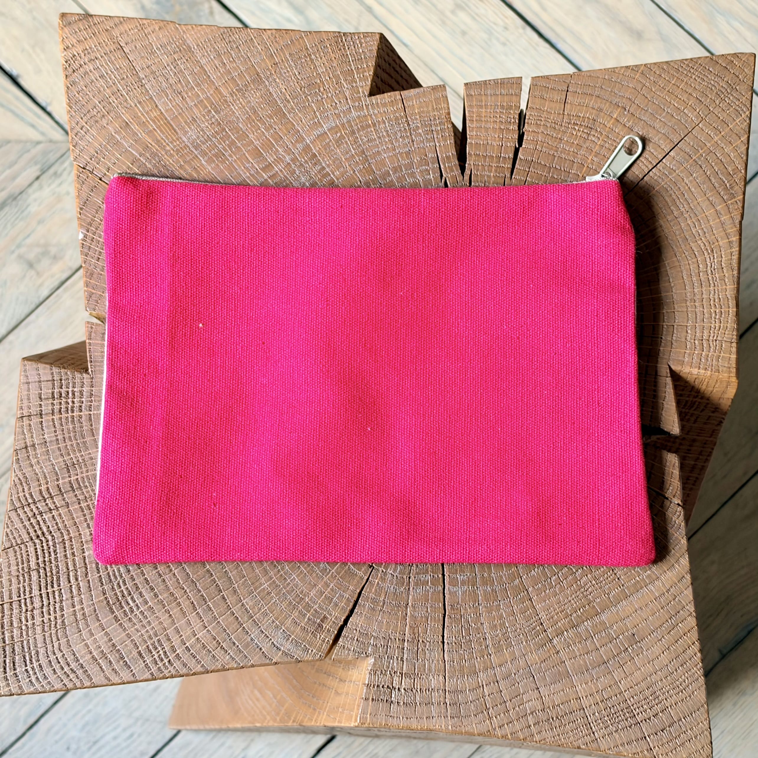 Grande pochette plate orange sanguine 22x15 cm