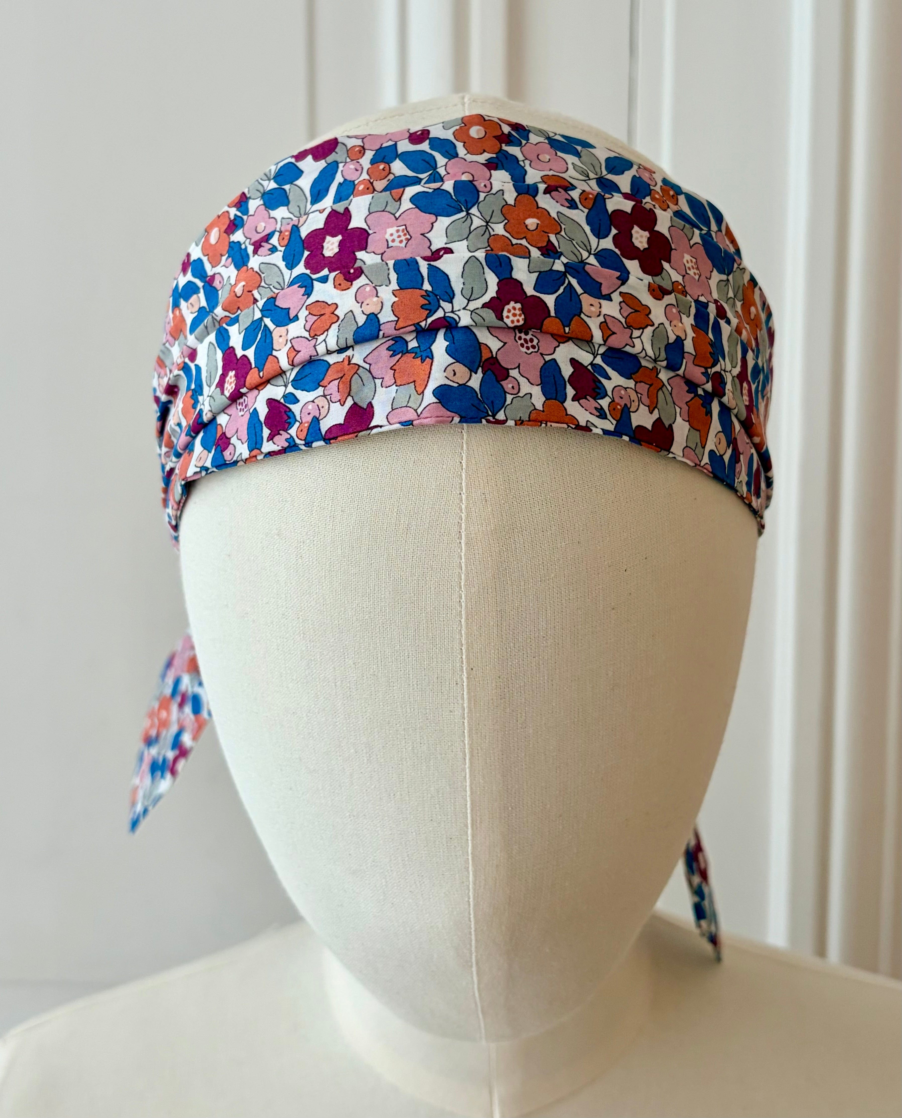 Bandeau à nouer en coton imprimé Liberty