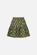 Jupe en Liberty de coton à taille élastiquée fabriquée en France