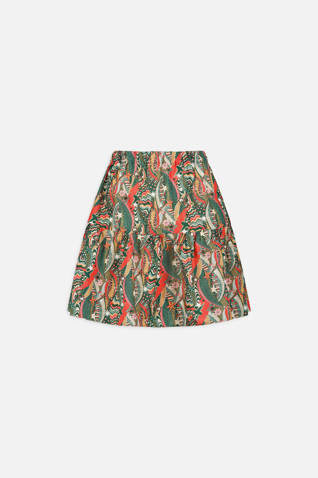 Jupe en Liberty de coton à taille élastiquée fabriquée en France