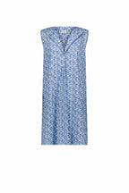 Robe sans manches boutonnée en V fabriquée en France