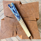 Éventail en coton et bois léger