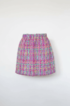 Jupe parapluie en tweed fabriquée en France
