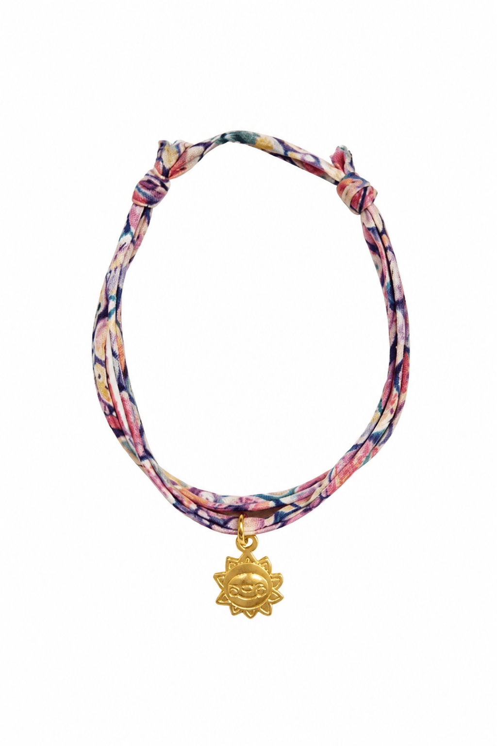 Bracelet Evesome x Le Petit Lien de Paris en Liberty de coton et acier inoxydable doré