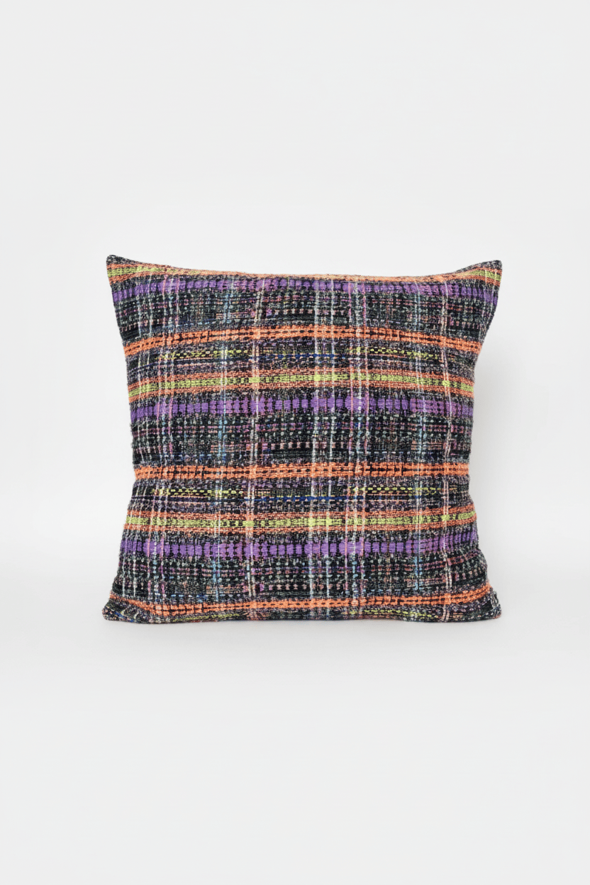 Coussin 50x50cm en tweed tissé et fabriqué en France