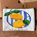 Grande pochette plate citrons 22x15 cm