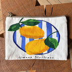 Grande pochette plate citrons 22x15 cm