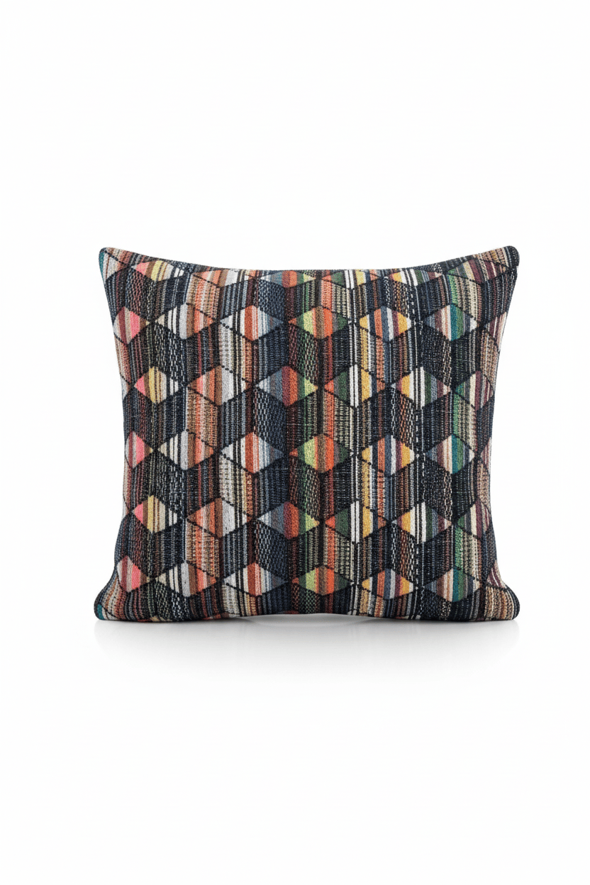 Coussin 50X50 cm en tweed tissé et fabriqué en France