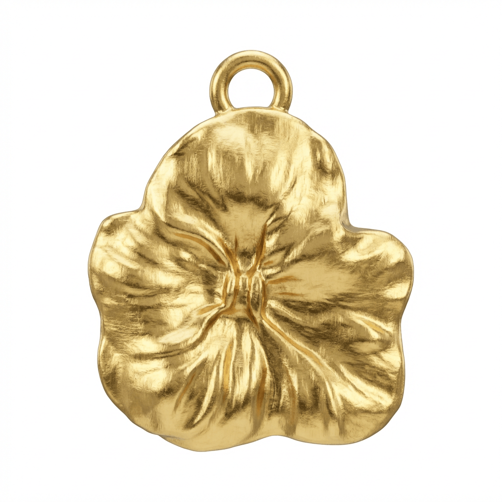 Pendentif pensée doré