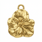 Pendentif pensée doré